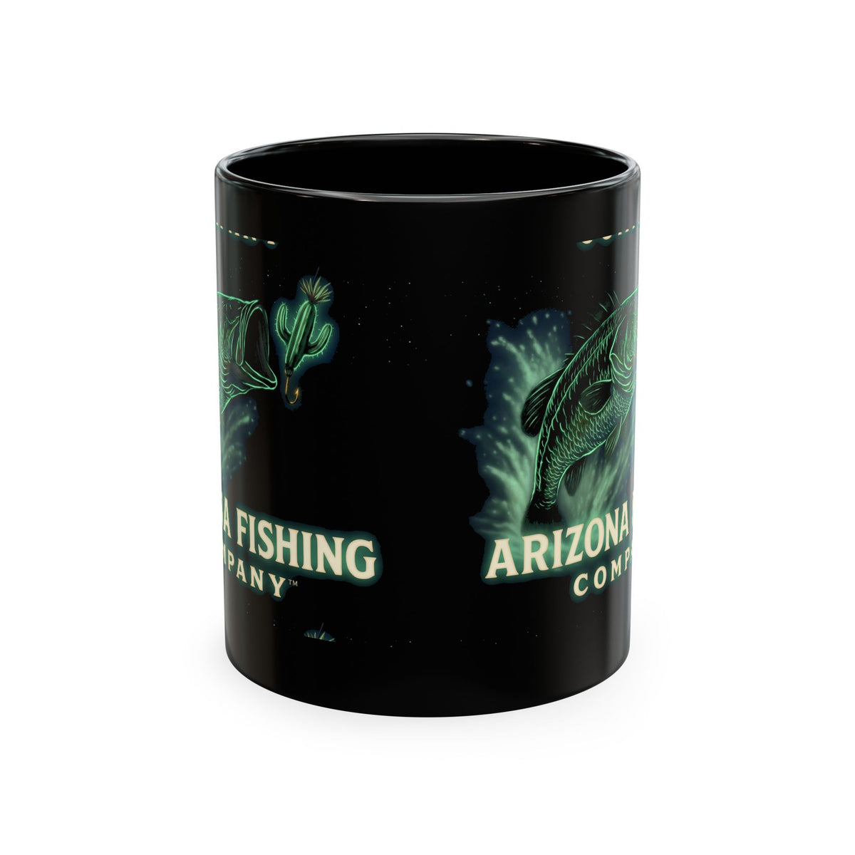 Arizona Fishing Company Black Ceramic Mug