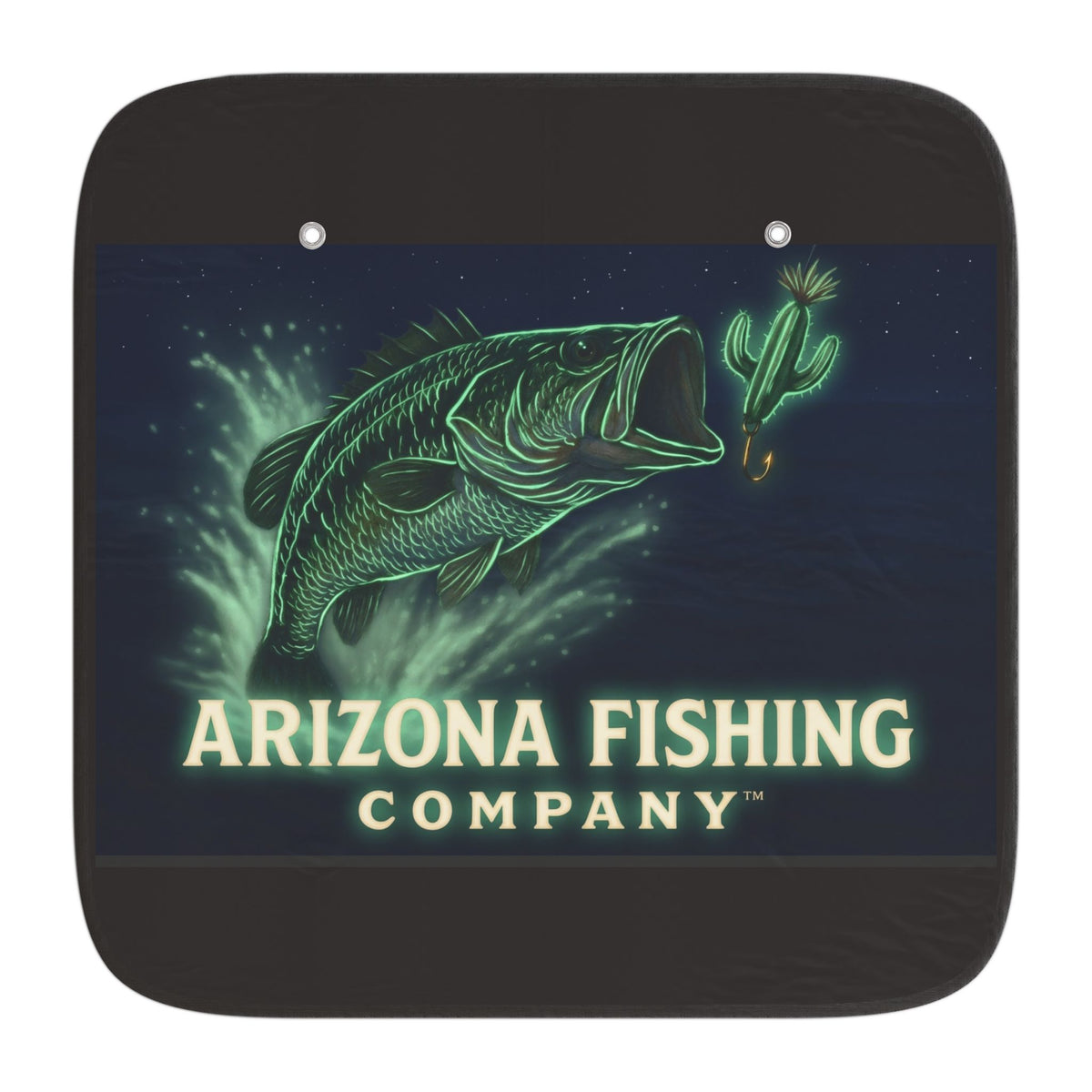 Arizona Fishing Company Bass & Cactus Car Sun Shade