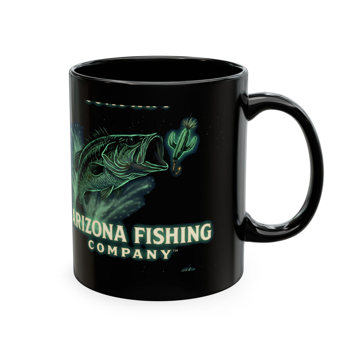 Arizona Fishing Company Black Ceramic Mug